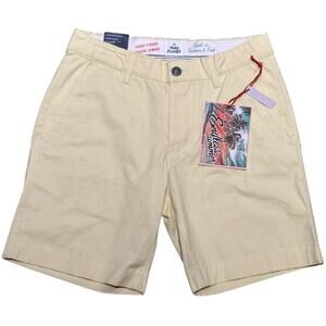 Free Planet Mens Flat Front Size 28 Slim Fit Shorts in Sunset Yellow NWT